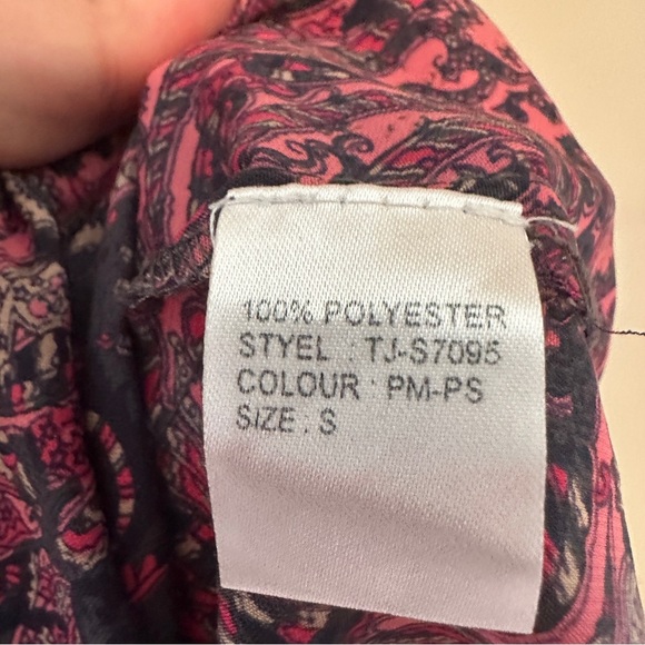 Elan Pink Purple Paisley Strapless Cropped Wide Leg Jumpsuit Size S - Picture 8 of 8